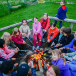 Picture of daily evening programme with campfire at the tree hotel